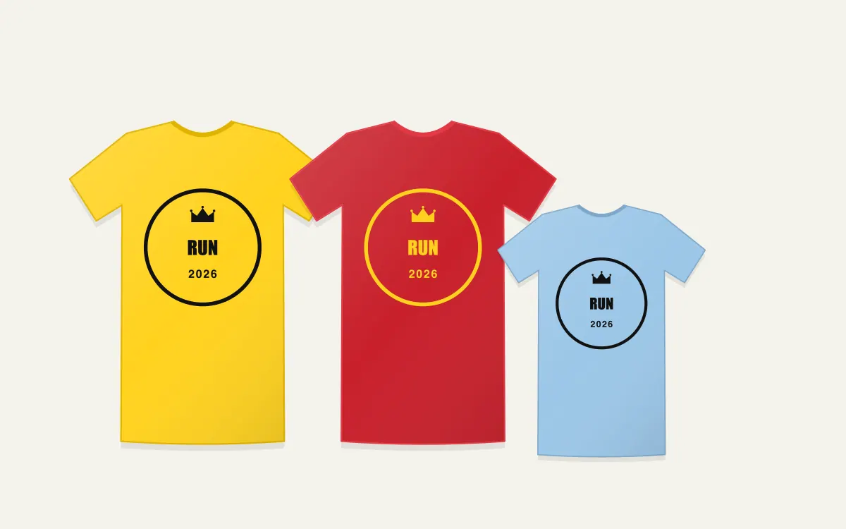 Group of people in matching event T-shirts