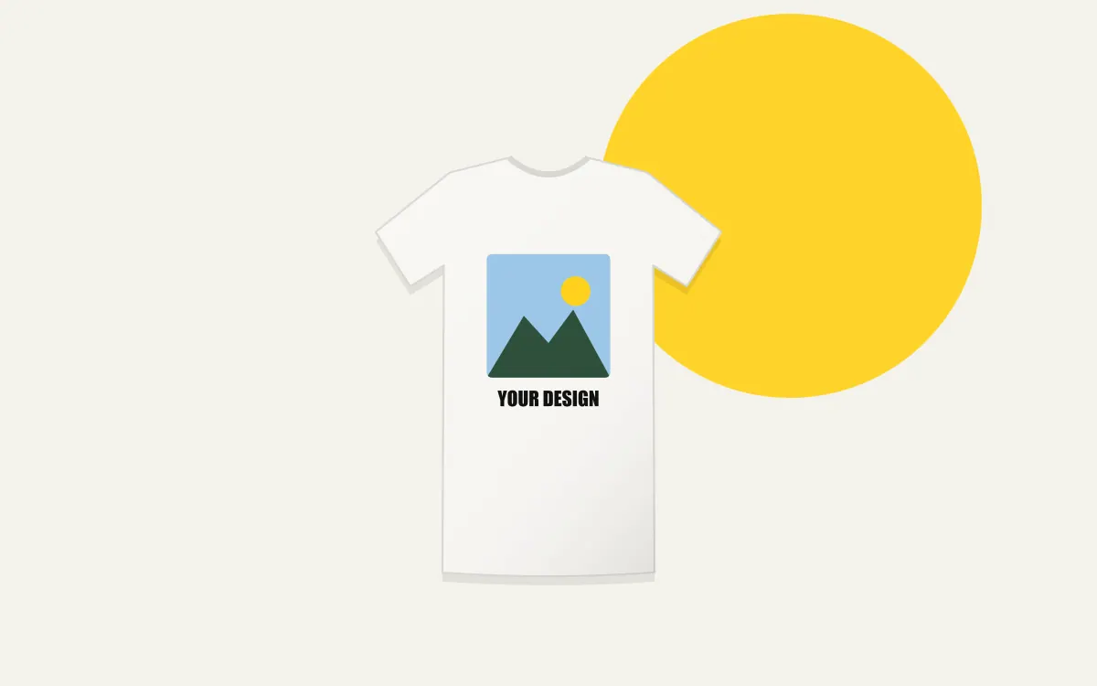 Designing a custom T-shirt on a laptop