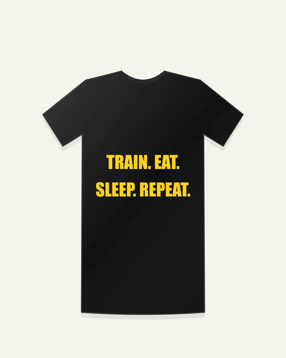 Fitness Motivation Tee in Black — front view
