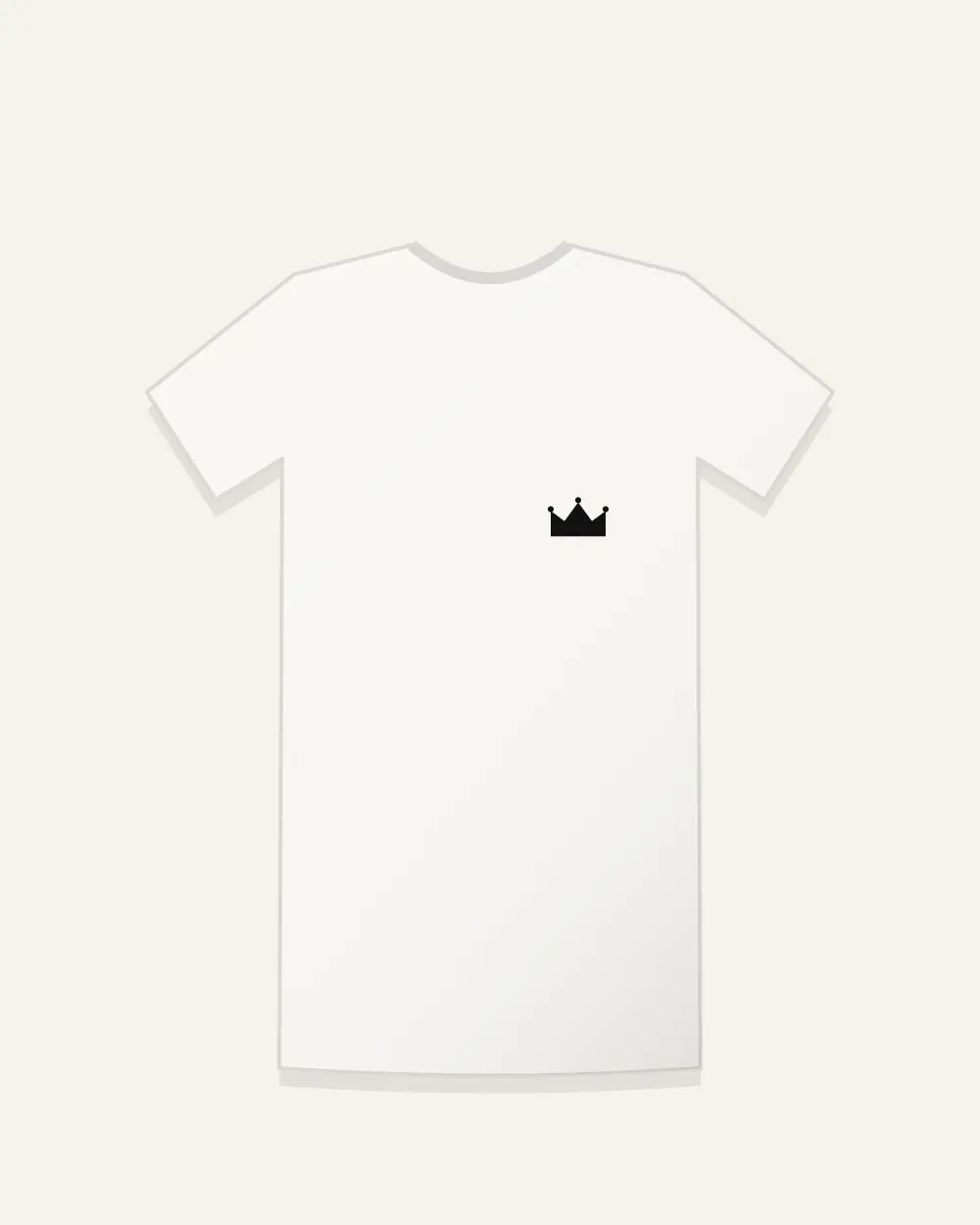 Minimal Graphic Tee in White — front view