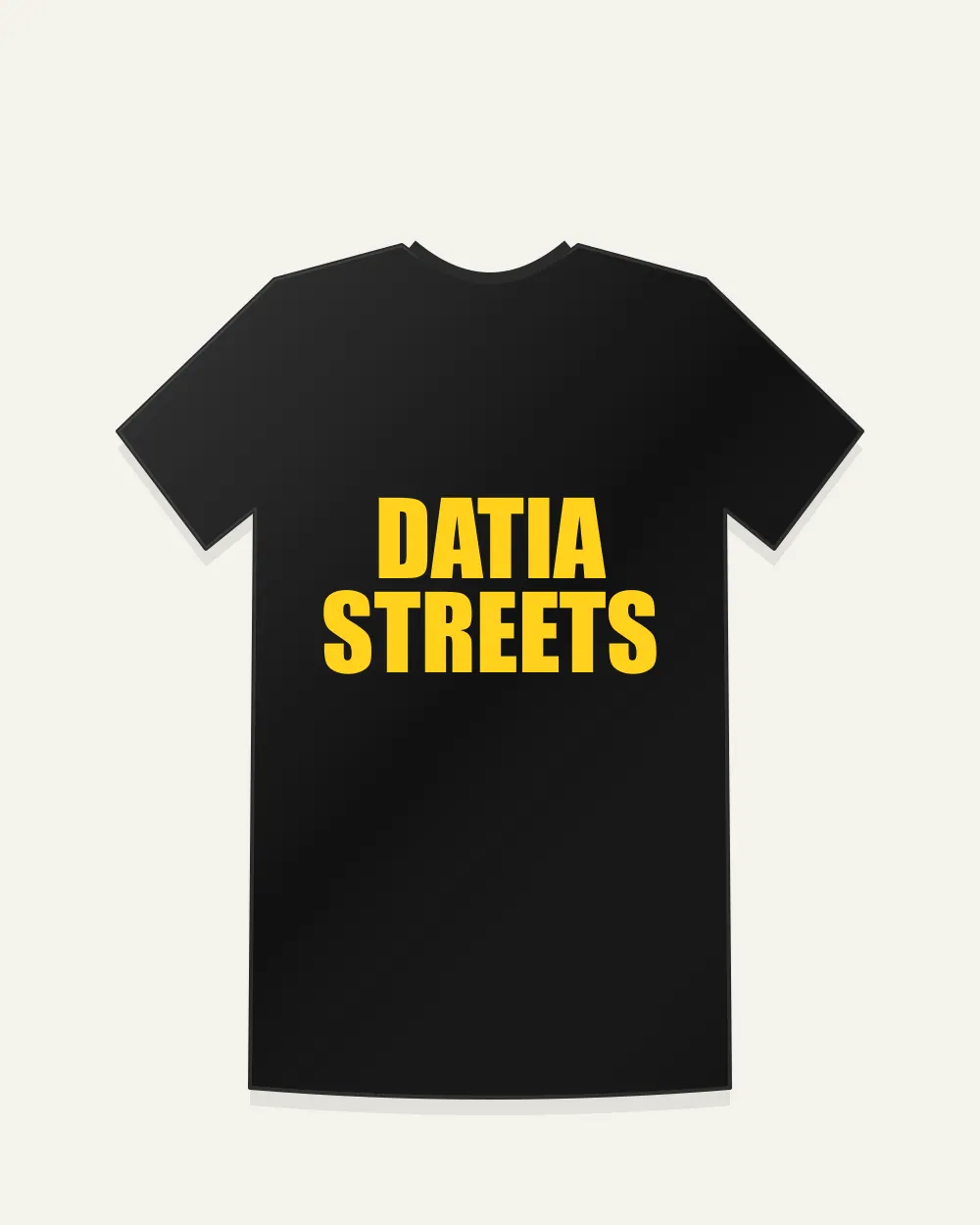 Street Graphic Oversized Tee in Black — front view