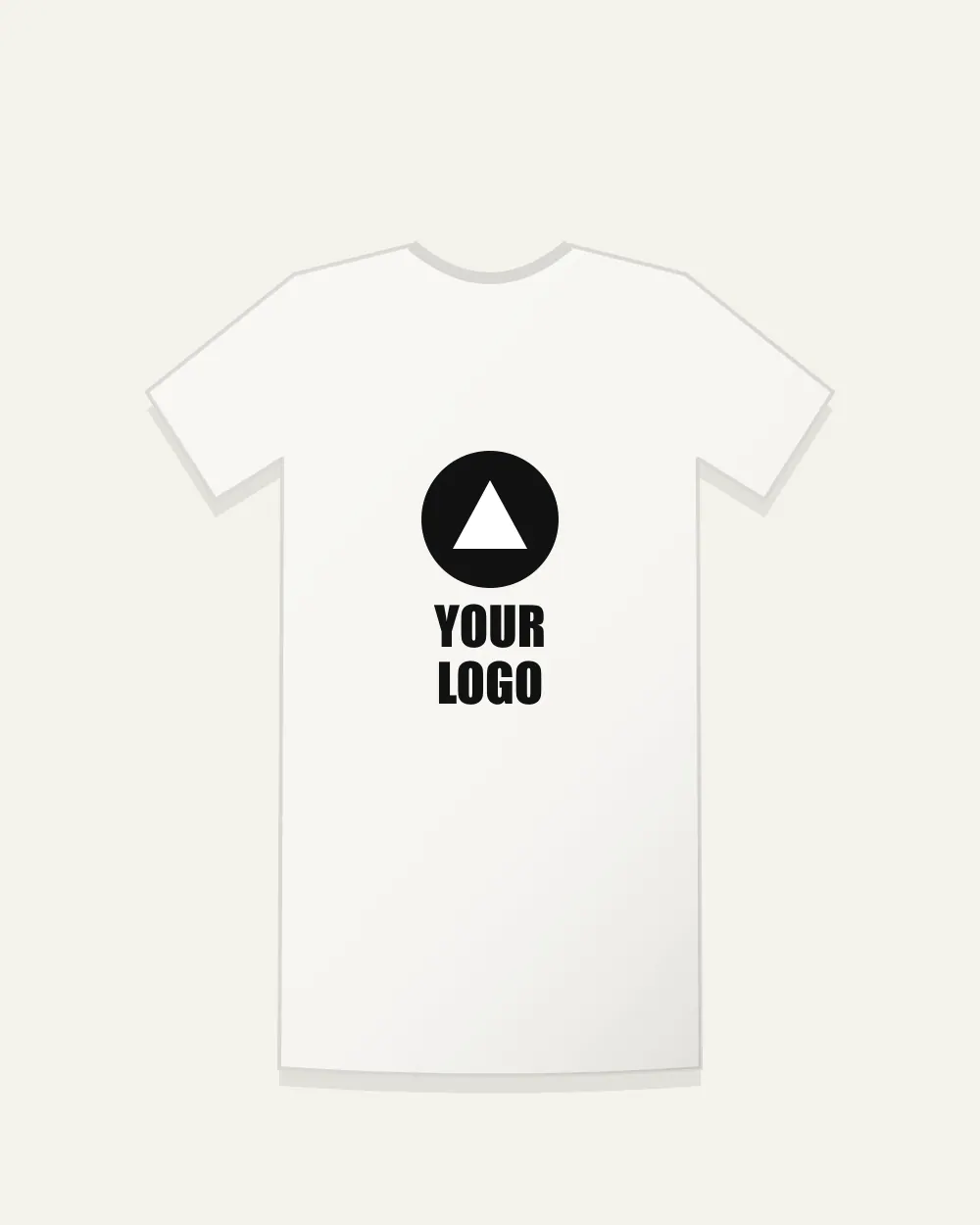 Company Logo Tee in White — front view