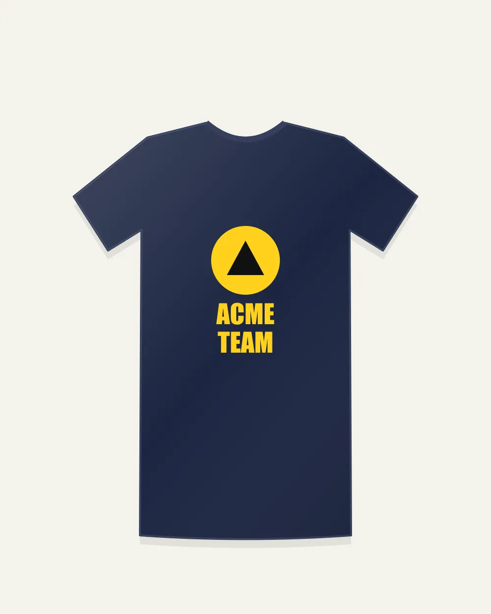 Custom Corporate Tee in Navy — front view