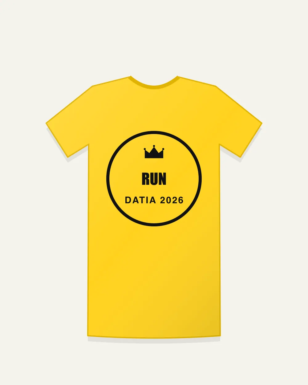 Team Event Tee in Yellow — front view